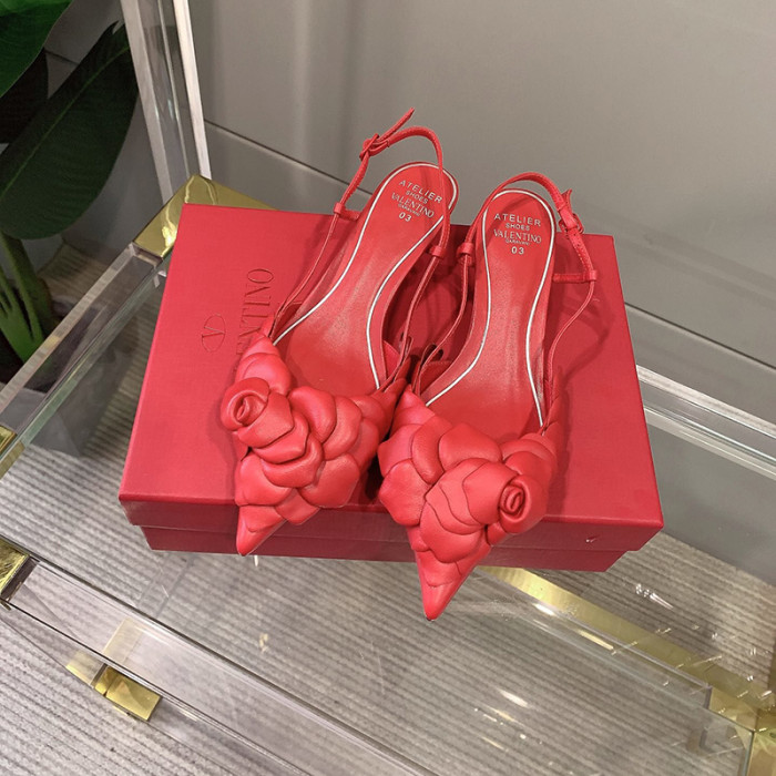 Valentino Womens Shoes VALENTINO GARAVANI ATELIER SHOES 03 ROSE EDITION SLINGBACK PUMP 40 MM