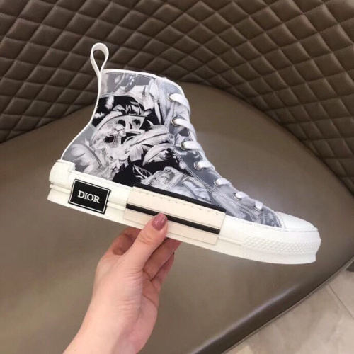 Dior Womens Mens Shoes Sneakers Luxury Brand Unisex Design B23 High-Top Sneaker with Box