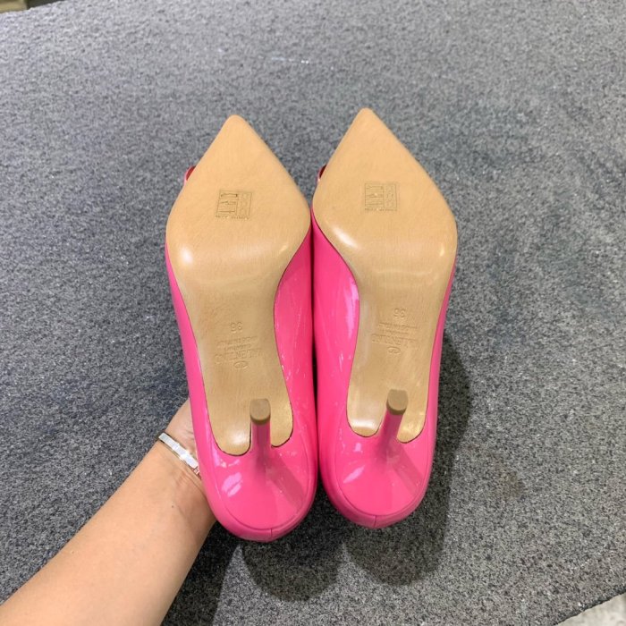 Valentino Women Shoes Mule Flip Flop Sandals VLOGO SIGNATURE CALFSKIN PUMP 80MM Luxury Brand with Original Box