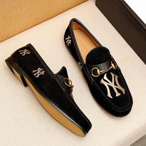 Gucci Mens Shoes Leather Design Luxury Brand Business Dress Shoes for Men with Original Box