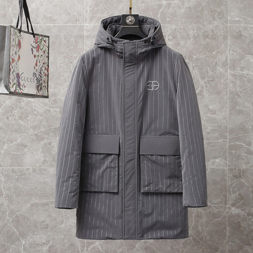 Emporio Armani Design Mens Womens Winter Windprood Down Jackets Keep Warm 90% White Duck Down