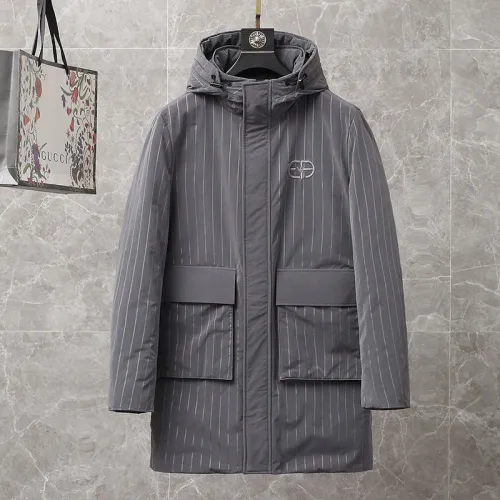 Emporio Armani Design Mens Womens Winter Windprood Down Jackets Keep Warm 90% White Duck Down