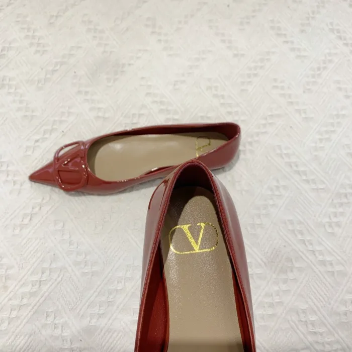 Valentino Women Shoes Mule Flip Flop Sandals VLOGO SIGNATURE CALFSKIN PUMP Flat Luxury Brand with Original Box