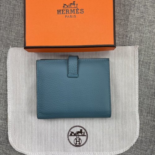 Hermes Womens Mens Wallets Purse Card Holder Leather Design Coin Bag with Original Box