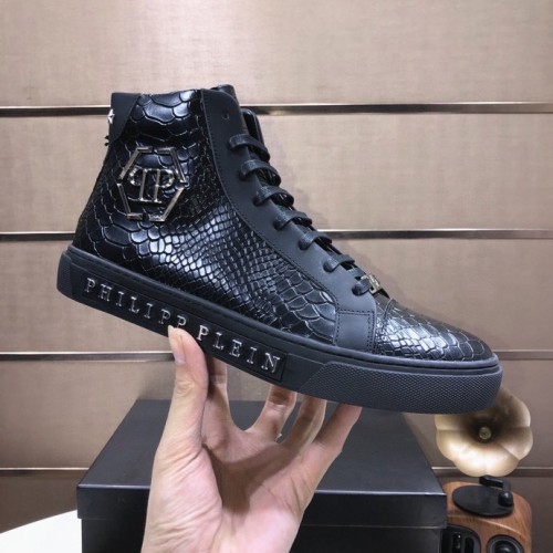 Philipp Plein Men Shoes Sneakers High Top Sneaker Fashion Design Luxury Brand Ankle Boots with Original Box