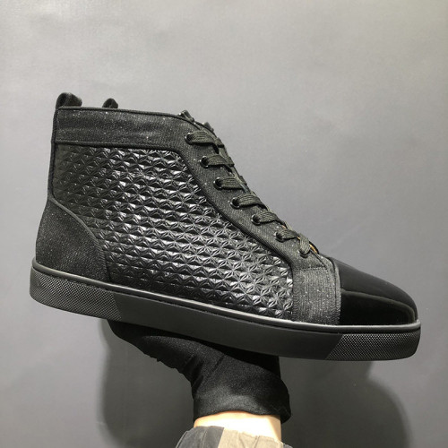 Christian Louboutin Mens Shoes Luxury Brand Red Bottom Design Louis Junior Spikes Flat with Original Box CL sneakers