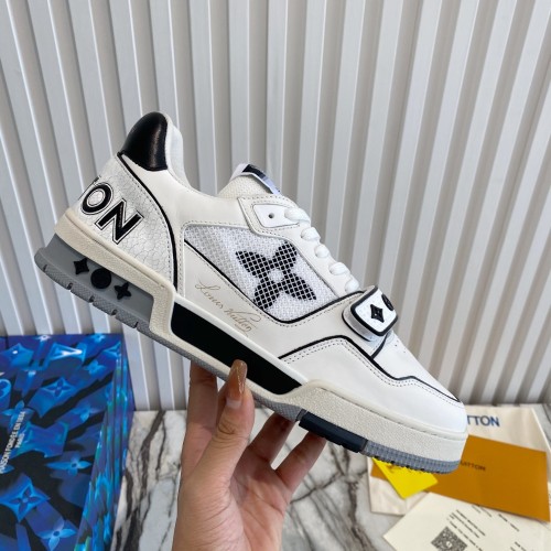Louis Vuitton Men Shoes Fashion Sneakers Design Luxury Brand LV TRAINER SNEAKER with Original Box