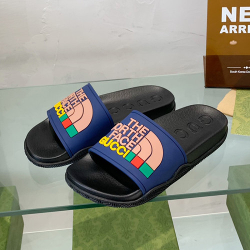 Gucci Mens Shoes Flat Sandals Slippers Luxury Brand Men's Web rubber slide sandal with Original Box 429469 GIB10 9079