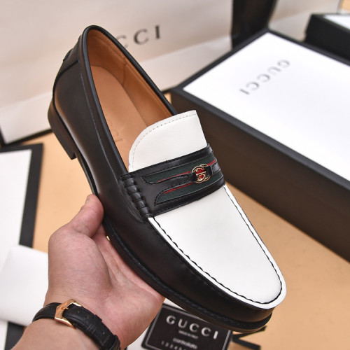 Gucci Mens Shoes Leather Design Luxury Brand Business Dress Shoes for Men with Original Box