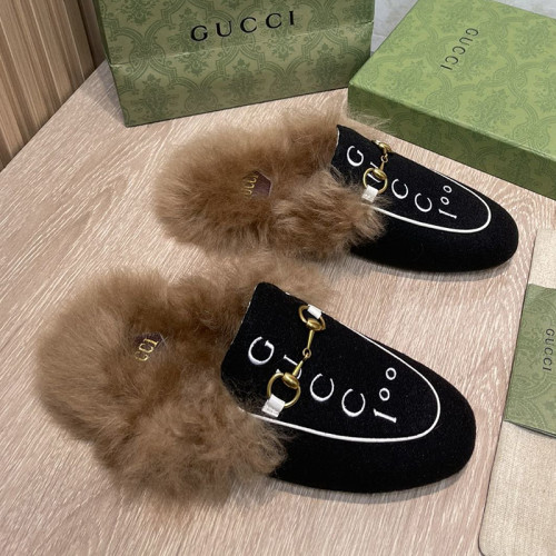 Gucci Womens Shoes Casual Loafers Design Luxury Brand Leather Princetown with Original Box