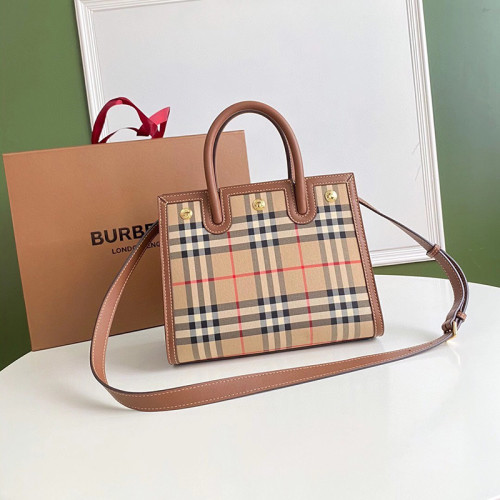 Burberry Womens Bag Mini Vintage Check Two-handle Title Bag