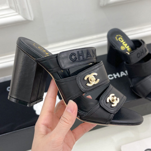 Chanel Womens Shoes Sandals Slippers Luxury Brand Design with Original Box Women Sandals 8cm Heel