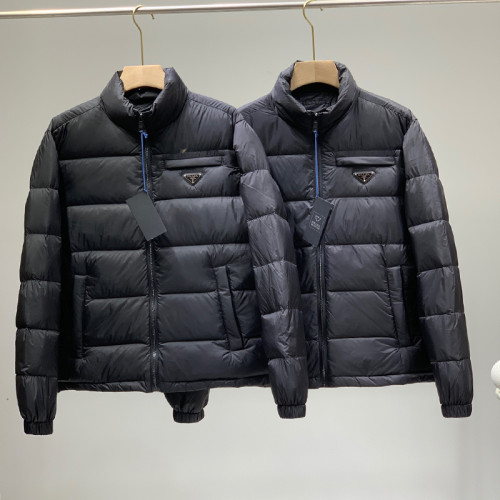 Prada Mens Womens Winter Windprood Down Jackets Keep Warm 90% White Duck Down