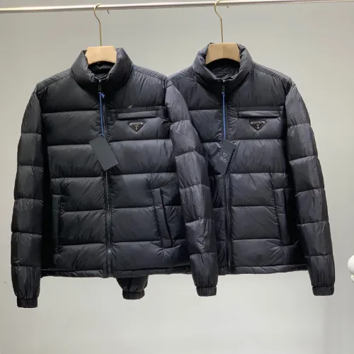 Prada Mens Womens Winter Windprood Down Jackets Keep Warm 90% White Duck Down