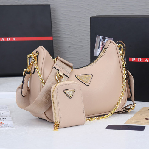Prada Men Womens Shoulder Bags with Original Box 1BH204_R064_F0F24_V_V1L Luxury Brand Prada Re-Edition 2005 Saffiano leather bag