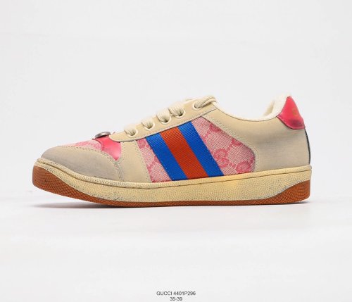 Gucci Distressed Screener Sneakers Womens Shoes 4401E296