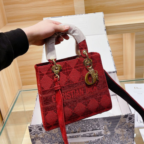 Dior Womens Bags Handbags Luxury Fashion MEDIUM LADY D-LITE BAG with Original Box