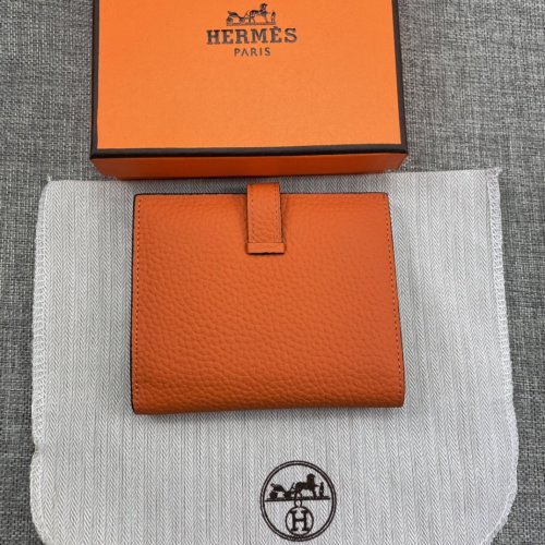 Hermes Womens Mens Wallets Purse Card Holder Leather Design Coin Bag with Original Box