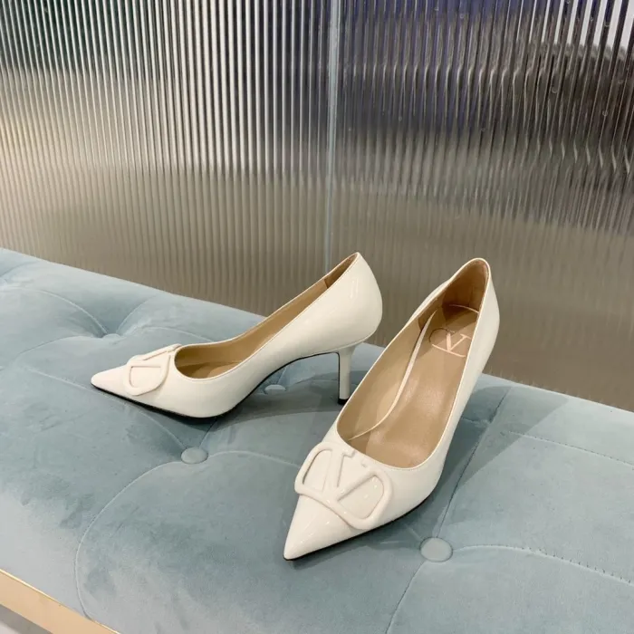 Valentino Women Shoes Mule Flip Flop Sandals VLOGO SIGNATURE CALFSKIN PUMP 80MM Luxury Brand with Original Box