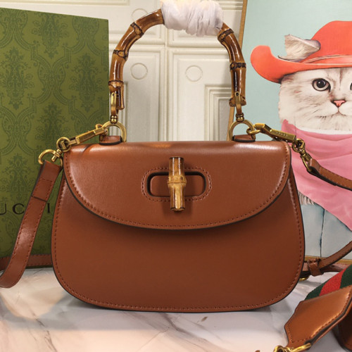 Gucci Womens Bags Handbags Shoulder Messenger Bags Luxury Brand Gucci Bamboo 1947 jumbo GG small top handle bag 675797 UKMDT 2570 with Original Box