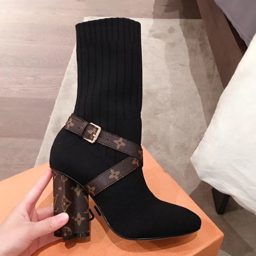 Louis Vuitton Womens Shoes Fashion Ankle Boots Luxury Brand SILHOUETTE ANKLE BOOT with Original Box