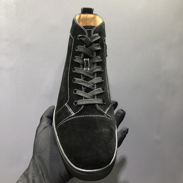 Christian Louboutin Mens Shoes Luxury Brand Red Bottom Design Louis Junior Spikes Flat with Original Box CL sneakers