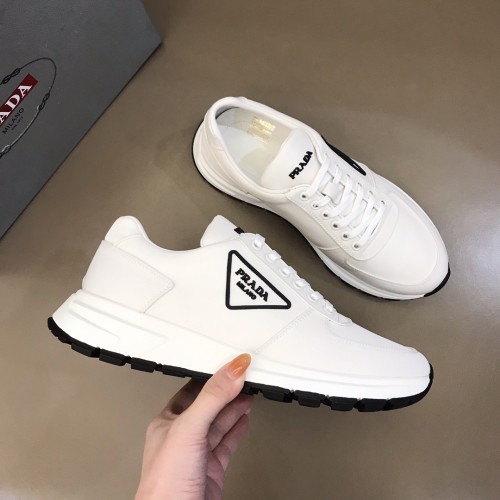 Prada Mens Shoes Sneakers Casual Shoes for Men Luxury Brand White Prada PRAX 1 sneakers with Original Box 4E3576_3LFV_F0009