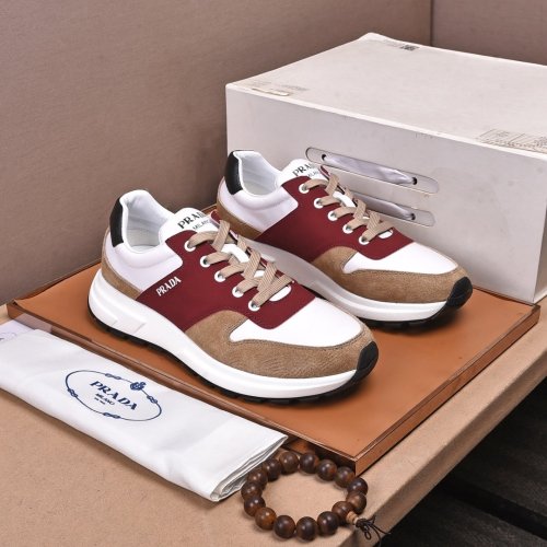 Prada Mens Shoes Sneakers Casual Shoes for Men Luxury Brand Breathable Fashion Sneakers with Original Box