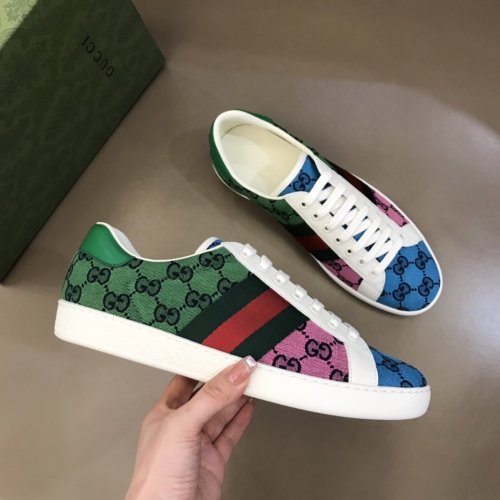 Gucci Womens Shoes Fashion Sneakers Lace-Up Luxury Brand Women's Ace Embroidered Sneaker with Original Box