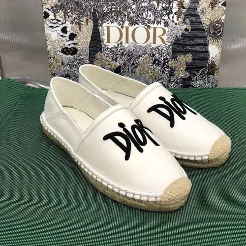 Dior Women Shoes Luxury Brand Design Dior Espadrille Nude Mesh Embroidery Womens Shoes with Original Box