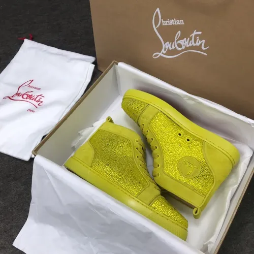 Christian Louboutin Mens Shoes Luxury Brand Red Bottom Design Louis Junior Spikes Flat with Original Box CL sneakers
