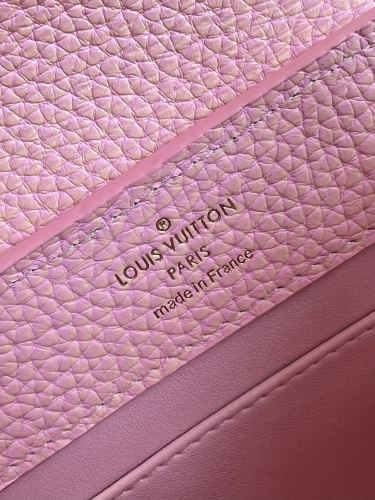 Louis Vuitton Womens Bags Handbags Luxury Brand CAPUCINES MINI M59850 Vert d'eau Pink Taurillon leather with Original Box