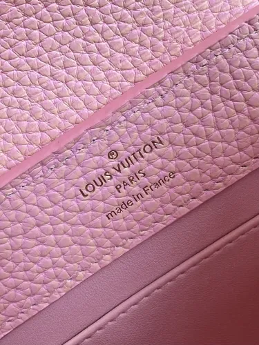 Louis Vuitton Womens Bags Handbags Luxury Brand CAPUCINES MINI M59850 Vert d'eau Pink Taurillon leather with Original Box