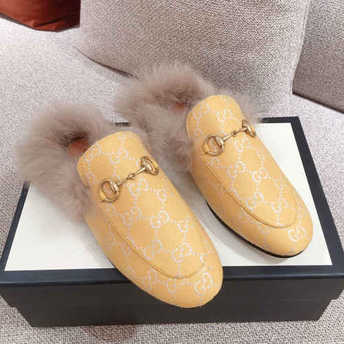 Gucci Womens Shoes Casual Loafers Design Luxury Brand Leather Princetown with Original Box