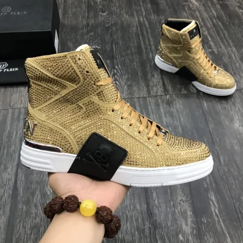 Philipp Plein Men Shoes High Top Sneaker Fashion Design Luxury Brand