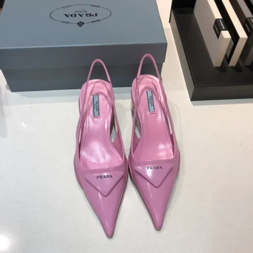 Prada Womens Shoes Brushed Leather Slingback Pumps 1I565M_055_F0E18_F_A045