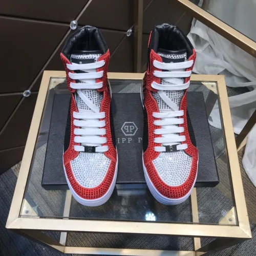 Philipp Plein Men Shoes High Top Sneaker Fashion Design Luxury Brand