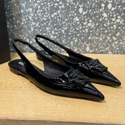 Versace Brand Womens Sandals Shoes Pumps Leather Big Size LA MEDUSA LEATHER PUMPS Design Luxury Brand Sandals for Women