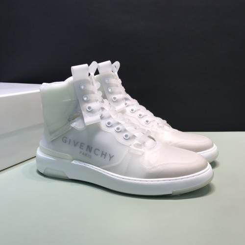 Givenchy Men Shoes Boots Fashion Sneakers Luxury Brand Wing Mid Transparent Sneakers BH002YH0MW-100
