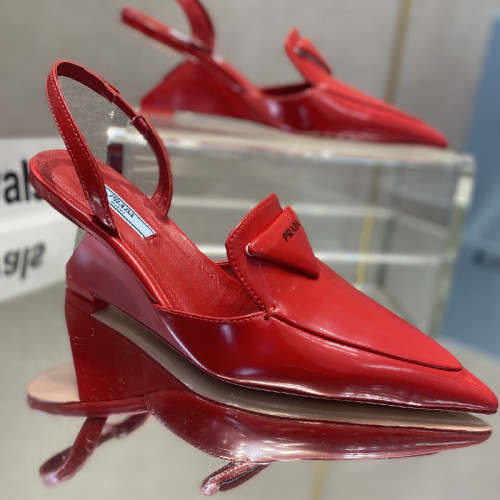 Prada Womens Shoes Slingback Pumps Luxury Brand Casual Shoes for Women with Original Box