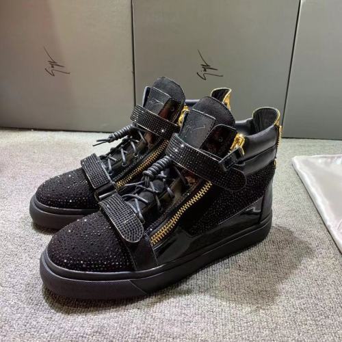 Giuseppe Zanotti Mens Shoes Luxury Brand High Top Sneakers Coby