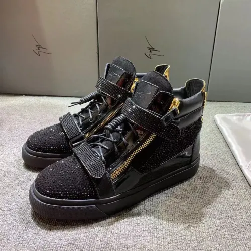 Giuseppe Zanotti Mens Shoes Luxury Brand High Top Sneakers Coby