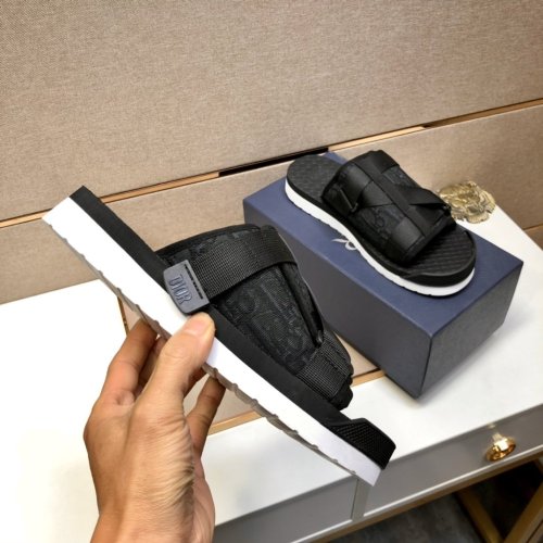 Dior Mens Shoes Sandals Luxury Designer DIOR ALPHA SANDAL Black Dior Oblique Jacquard 3SA081YXV_H969 with Original Box