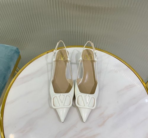 Valentino Women Shoes Mule Flip Flop Sandals VLOGO SIGNATURE CALFSKIN SLINGBACK PUMP 35MM with Original Box