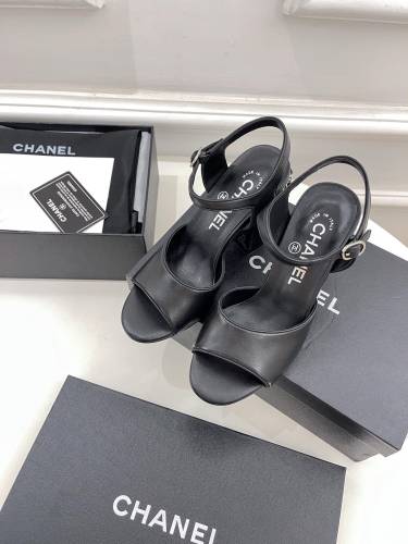 Chanel Womens Shoes Sandals Slippers Luxury Brand Design with Original Box Women Slippers 8cm Heel