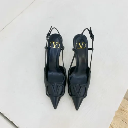 Valentino Women Shoes Mule Flip Flop Sandals VLOGO SIGNATURE CALFSKIN SLINGBACK PUMP 80 MM / 3.15 IN. ZW2S0R01MZF0NO with Original Box