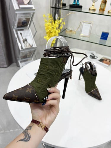 Louis Vuitton Womens Shoes Pumps Sandals Slippers Leather Design Luxury Brand Summer Fashion Sandals with Original Box 9.5cm Heel