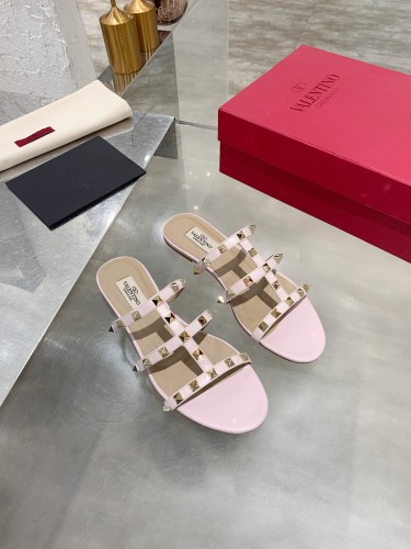 Valentino Women Shoes Mule Flip Flop Sandals ROMAN STUD SLIDE SANDAL IN QUILTED NAPPA with Original Box Luxury Brand
