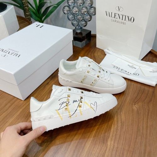 Valentino Men Shoes Fashion Design Luxury Brand OPEN SNEAKER WITH VLTN PRINT with Original Box WY2S0830XZUKR5