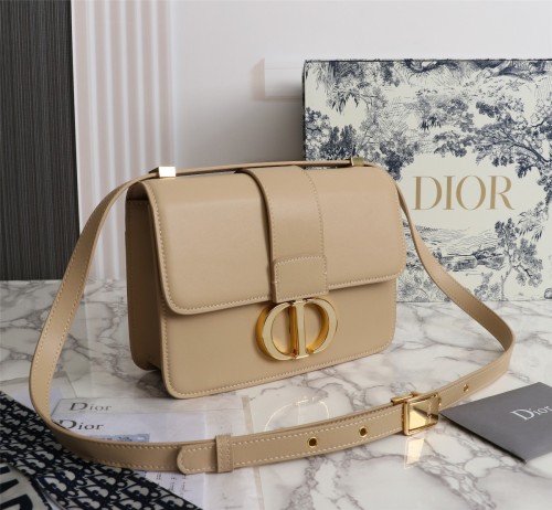 Dior Womens Bags Crossbody Bags Luxury Brand 30 MONTAIGNE BAG Warm Taupe Box Calfskin M9203UMOS_M747 with Original Box